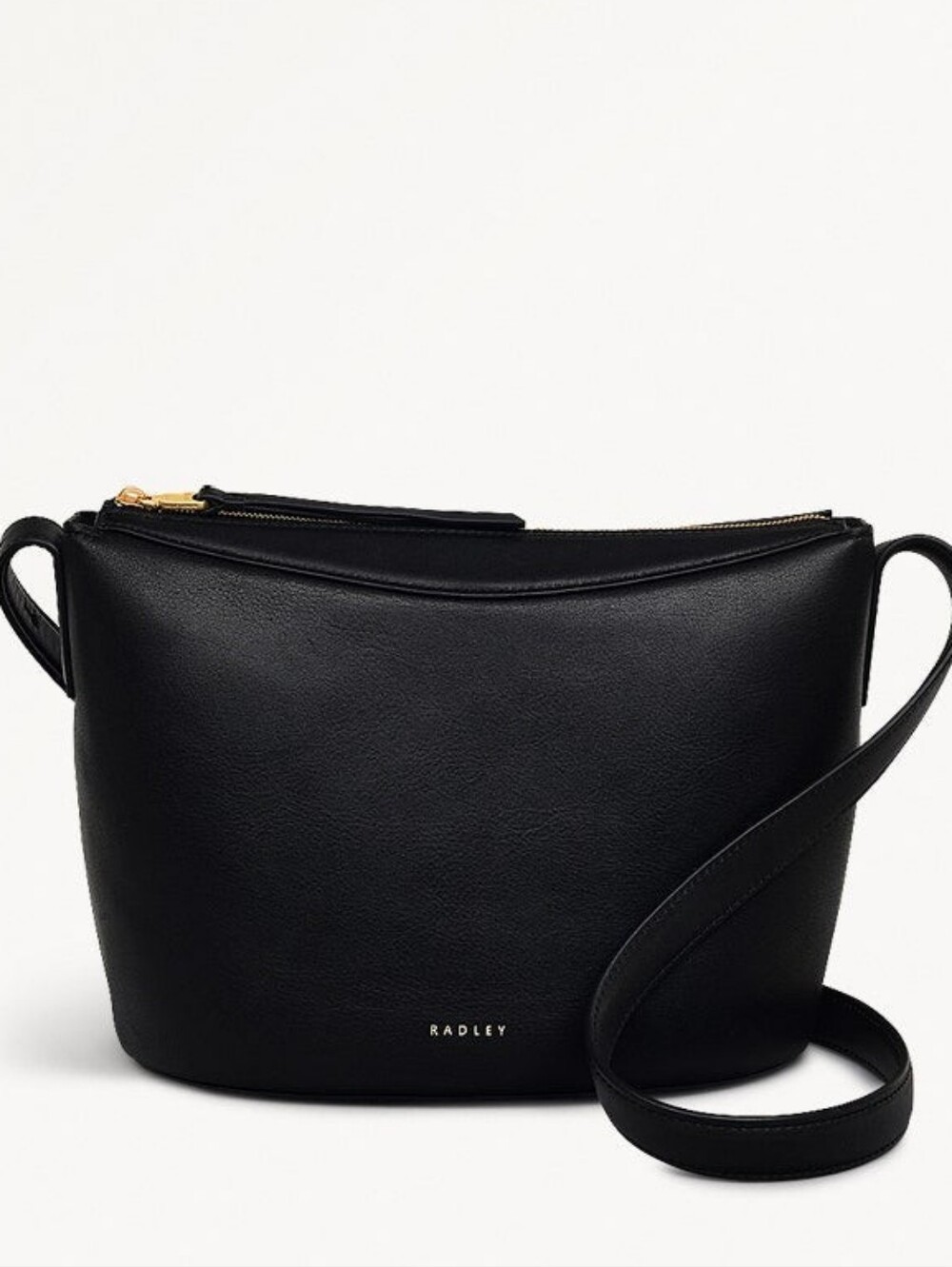 Radley London The Kensal Small Ziptop Genuine Leather Crossbody Bag - Black NWT